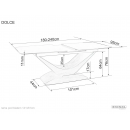 Стол обеденный SIGNAL DOLCE Ceramic эффект серого мрамора/орех 180-240/95